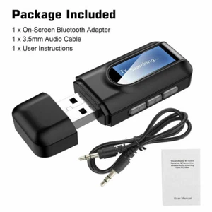 Wireless Bluetooth 3.5mm AUX Audio Home Car Receiver USB Adapter - Afbeelding 1 van 12