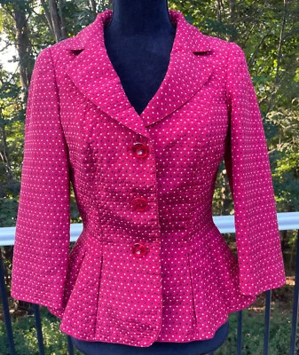 Chaqueta de mujer Etcetera lunares roja talla 2 Foto 1 de 4