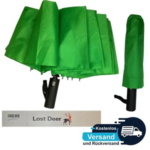 🌂 Lost Deer Faltbarer Winddichter Regenschirm, Grün, Automatik, 105cm Breite - Bild 1 von 9