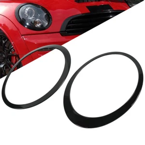 Cubierta de borde de faros negra brillante izquierda + derecha para Mini Cooper R55 R56 2007-2015 - Imagen 1 de 13