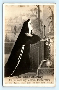 Postcard Nun Praying The Child of Mary RPPC Real Photo K09 - Picture 1 of 2