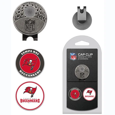 Tampa Bay Buccaneers Golf Cap Clip with 2 Magnetic Ball Markers - NFL Team Golf - Image 1 of 3