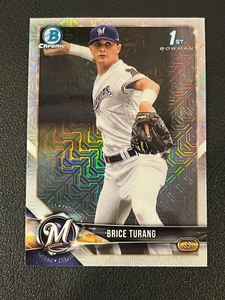 Brice Turang 2018 Bowman Draft 1st Chrome Asia MOJO Refractor BDC-11 - Picture 1 of 2