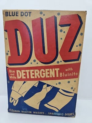 Detergente Blue Dot Duz azul con Bluinite talla regular años 50 vintage sin abrir Foto 1 de 4