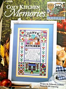 Leisure Arts 3312 COZY KITCHEN MEMORIES cross stitch  10pg leaflet 2002 - Picture 1 of 8