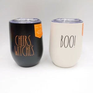 Rae Dunn Halloween 2020 CHEERS WITCHES & BOO Isolierstahl stielloses Weinglas - Bild 1 von 6