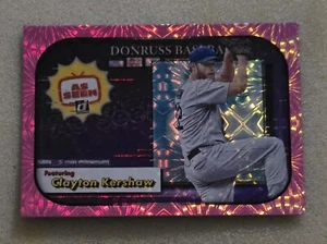 2020 Panini Donruss CLAYTON KERSHAW #AS-5 As Seen Pink Fireworks LA Dodgers  - Picture 1 of 2