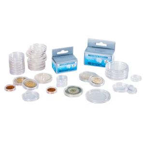 10 Round Coin Capsules | 14 - 50 mm | Holder for Protection | Lighthouse - Picture 1 of 6