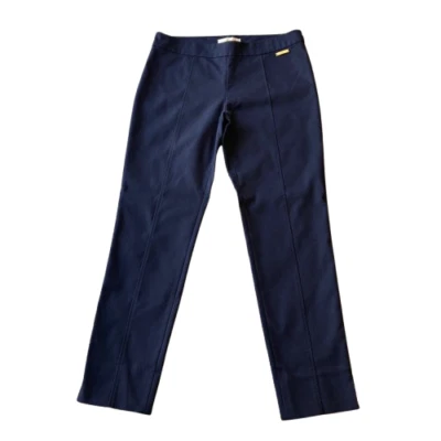 Tory Burch Callie Skinny Ankle Pants Side Zip Women's 2 Navy Blue - Image 1 of 4