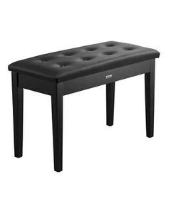 VEVOR Duet Piano Keyboard Bench Storage Padded Seat Wooden Vanity Bookcase Stool - Picture 1 of 12