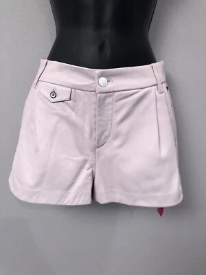 Nuevos Pantalones Cortos Plisados de Cuero de Cordero Rosa Rubor Rag & Bone Talla 2 Foto 1 de 4