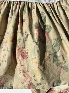 RARE RALPH Lauren *QUEEN BED SKIRT Dust Ruffle ~FRANCESCA SHABBY Floral Flowers - Picture 1 of 7