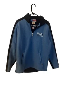 Roots Team USA 2002 Winter Olympics 1/4 Zip Fleece Sweater Size S/P - Picture 1 of 10