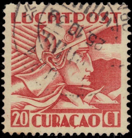 NETHERLANDS ANTILLES C6 - Allegory of Flight "Airmail" (pa89543) Cover