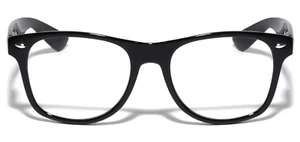 Classic Glasses for Men and Women Clear Lens UV400 (Black) - Picture 1 of 3
