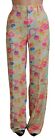 DSQUARED2 Pantalones Beige Floral Cintura Alta Recto Pantal&#243;n IT38/ US4/ XS