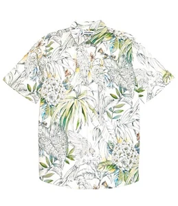 🏝️Caribbean Big & Tall Short Sleeve Button Linen Shirt Tropical 2XB $89.50 - Picture 1 of 1