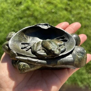 Debi Pollock Figur Resin Kröte Frosch Skulptur bronziert Resin 40/1000 1997 signiert - Bild 1 von 20