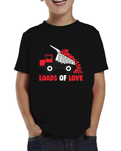 Loads Of Love Dumptruck Valentines Day Heart Truck Toddler T-Shirt