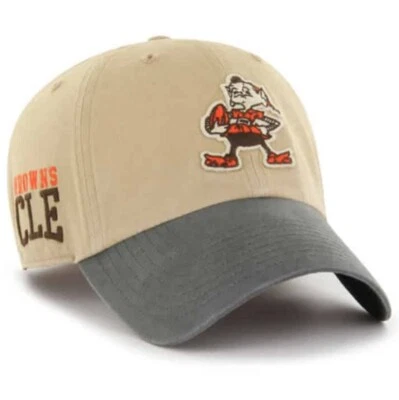 Cleveland Browns ‘47 Brand Vintage Khaki Ashford Clean Up Brownie The Elf Hat - Image 1 of 4