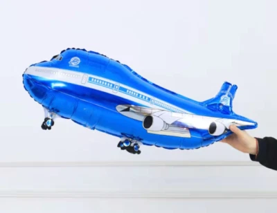 Airliner Balloon Airplane Birthday Party Decoration Helium/Air Glossy Foil Huge