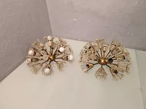 Pair of 1960s Mod Sputnik Emil Stejnar Ceiling Sconces for Rupert Nikoll - Picture 1 of 19