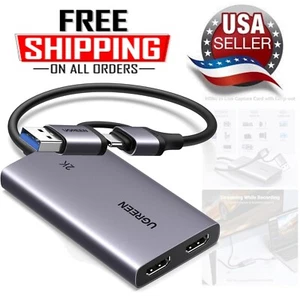 2K@30Hz HDMI Capture Card, 4K@30Hz Passthrough Video Capture Card USB 3.0 Full... - Bild 1 von 10