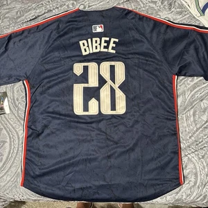 Tanner Bibee Jersey Cleveland Guardians Mens Large Blue #28 - Picture 1 of 5