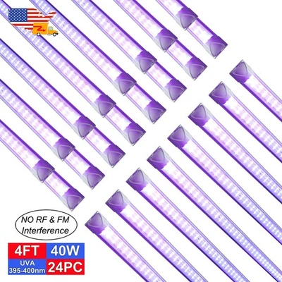 40W LED Black Light Bar for Glow Party, Blacklight with US Plug & on off Switch - Image 1 of 4