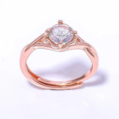 Mystic Topaz Silver Plated Jewelry Rose Gold Plated Ring Adjst RC7380-14_2 - Image 1 of 4