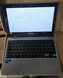 Asus Chromebook CX1102 11.6" Laptop Intel Celeron N4500 4GB 64GB CRACKED - Picture 1 of 2