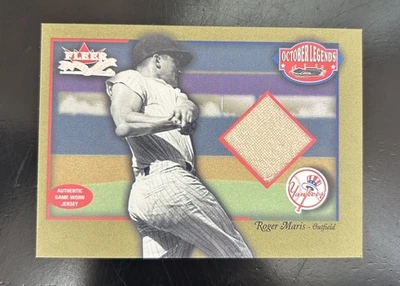 Roger Maris 2002 Fleer Fall Classic October Legends Game Worn Jersey Card NYY - Image 1 of 2