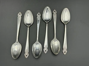 Oneida DISTINCTION Set Of 6 Teaspoons Prestige Plate 1951 Vintage - Picture 1 of 5