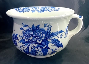 Antigua olla de cámara Art Nouveau Doulton con patrón de rosas y cintas c.1891 - Imagen 1 de 14