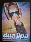 DUA LIPA RADICAL OPTIMISM LIMITED GLASTONBURY SIGNED /AUTOGRAPH POSTER + PROOF