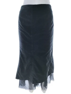 💚 GEORGE Womens Pencil Skirt Frill Black Cotton 100% 16/18 (44) 💚 - Image 1 of 4