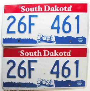 Par de Placa Bolsollo Matrícula Ee. Uu. South Dakota (061) - Picture 1 of 1