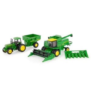 1/64 John Deere Vintage Harvest Set 7720 Combine 4555 Tractor & 500 Grain Cart - Picture 1 of 2