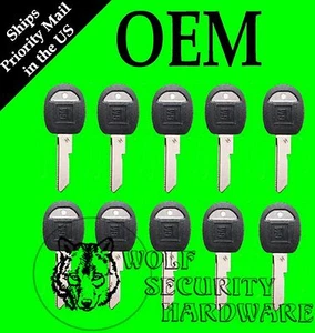 Lot of Ten (10) OEM GM Logo Door Trunk "H" Key Blank Strattec 595198 - Bild 1 von 2
