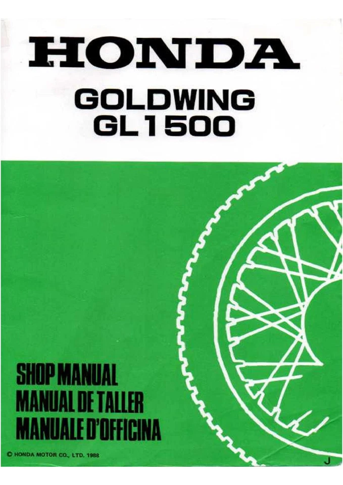 Manuale Officina HONDA GOLDWING GL1500 - Immagine 1 di 1