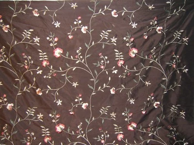 Kravet Couture, Shenandoah Splendor, Bordado Floral, Por Mano, Color Cacao Foto 1 de 3