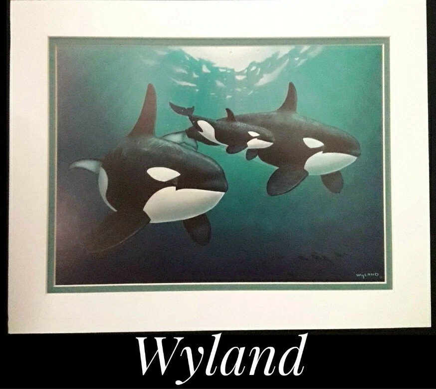 Wyland, 11" x 14" impressão de calendário de belas artes. Montado em núcleo de espuma sem ácido. NOVO! - Imagem 1 de 1