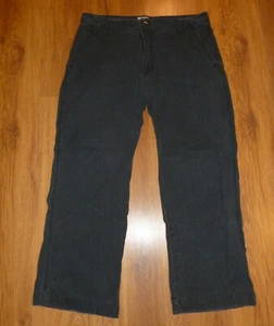 Old Navy Loose Khakis Chino Black Pinstripe Men's Pants 34 x 30 (34 x 28) - Picture 1 of 12