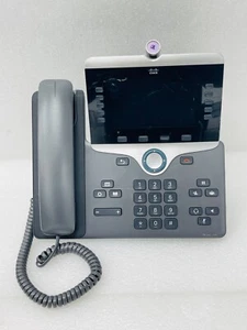 X5 Cisco CP-8865-K9 VoIP Video Conference Phone w/ Handset Stand And Camera - Afbeelding 1 van 10