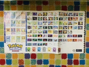 1998 POKEMON Playmat Checklist Poster Shadowless Base Set TCG DAMAGED. - Picture 1 of 4