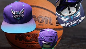 Charlotte Hornets Mitchell & Ness Sombrero 2 Tonos Snapback Gorra NBA - Imagen 1 de 9