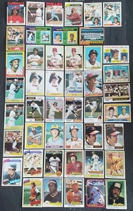 VINTAGE 46 CARD LOT MLB BASEBALL OPC O-PEE-CHEE TOPPS HOF GREATS STARS ROOKIES - Picture 1 of 12