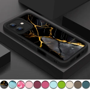 Atrament marmurowe silikonowe etui na telefon do iPhone 16E 15 14 Pro Max 13 12 11 XR 8 Cover - Zdjęcie 1 z 22