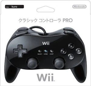 NINTENDO Classic Controller Pro (Black) for Wii/Wii U w/Tracking# New from Japan - Picture 1 of 3
