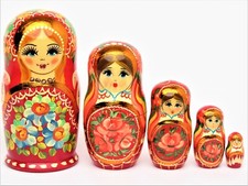 5 russian dolls h14 signed hand painted matryoshka russian nested dolls matrioshka